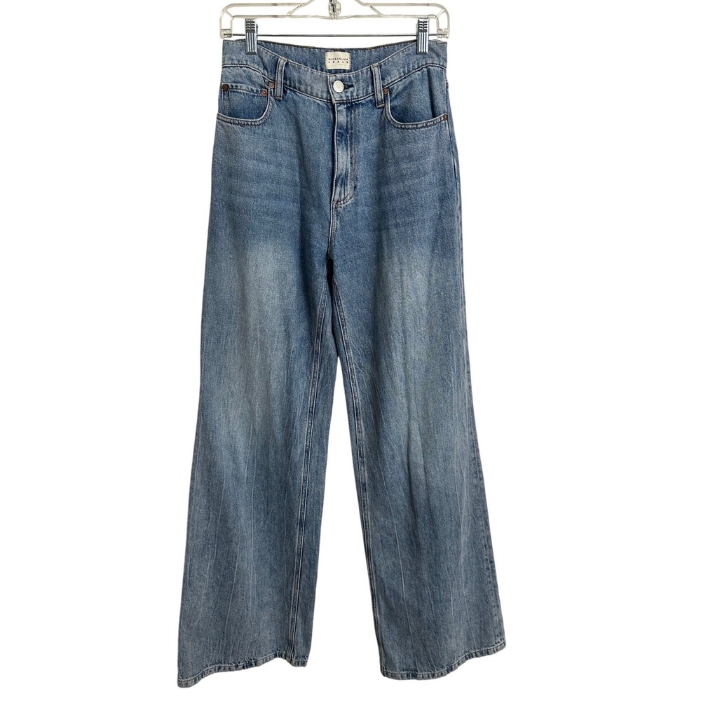 Alice + Olivia Weezy High Rise Wide Leg Full Length Jeans 29